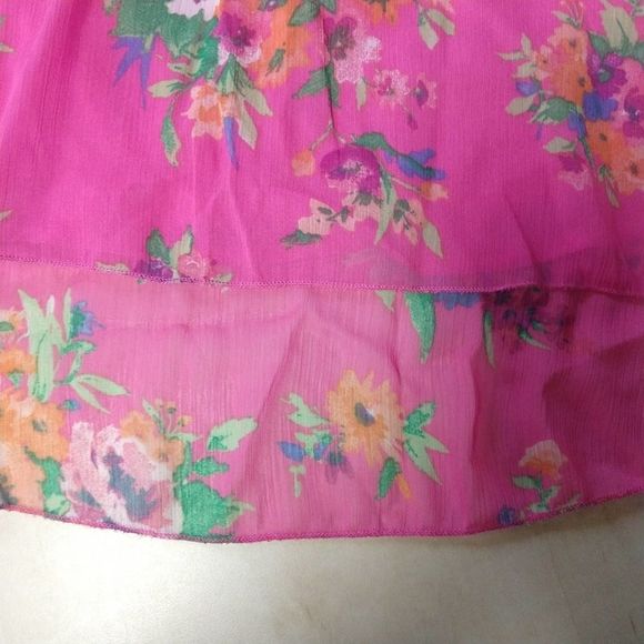 Aeropostale Pink Floral Overlay Skirt S/P - Picture 8 of 8